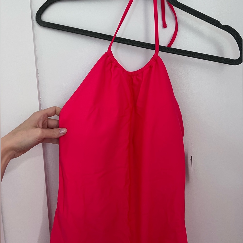 Express Hot Pink Halter One-Piece Swimsuit